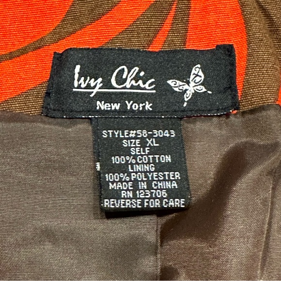 Ivy Chic New York 100% Cotton Crop Blazer - Size XL - Picture 7 of 7